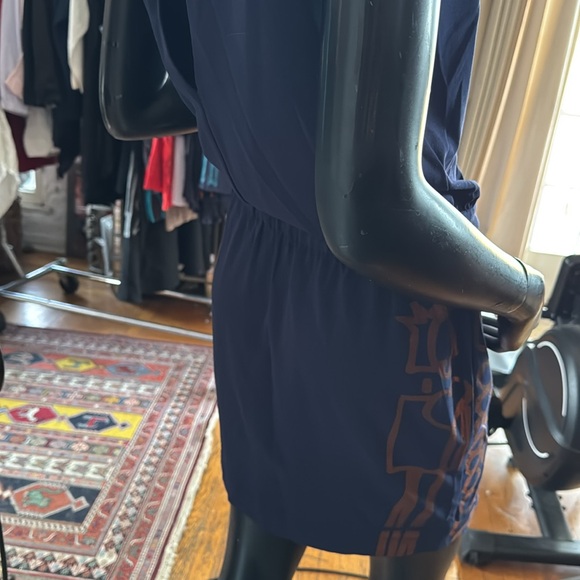 Navy sheath dress with French graffiti - Picture 7 of 7